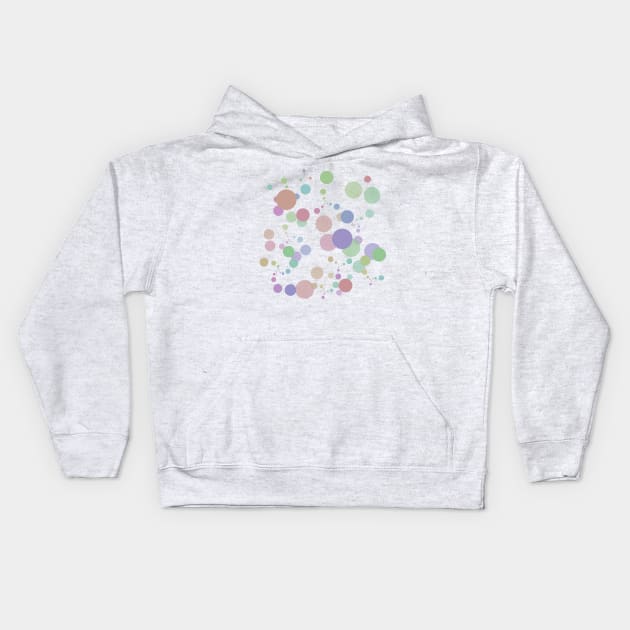 Colorful Spot Pattern on Black Kids Hoodie by OneLook